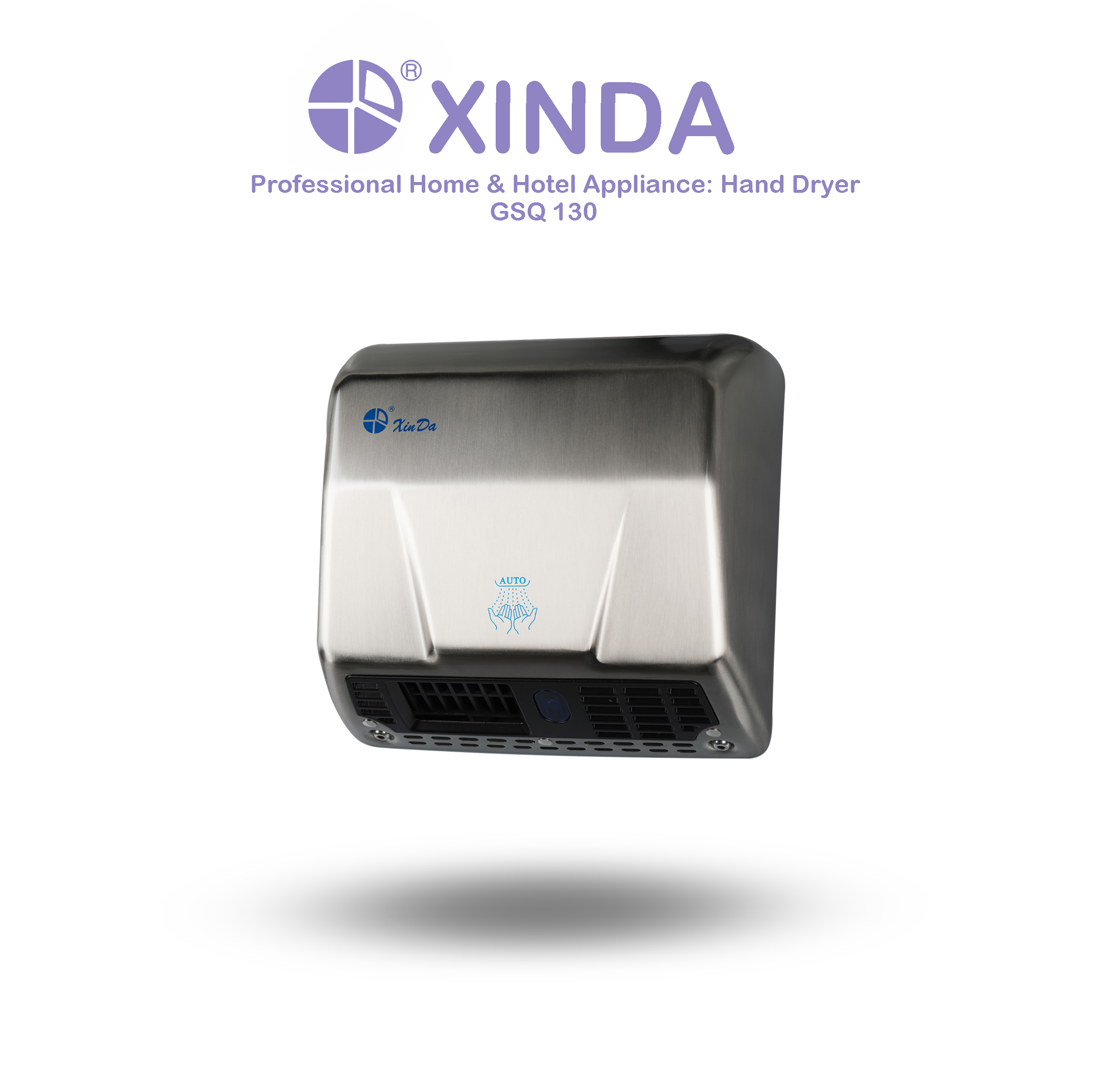 XinDa GSQ130 Silver Muti رنگی تک جت دست خشک کن القایی خودکار دست خشک کن دستی با باتری کار می کند.