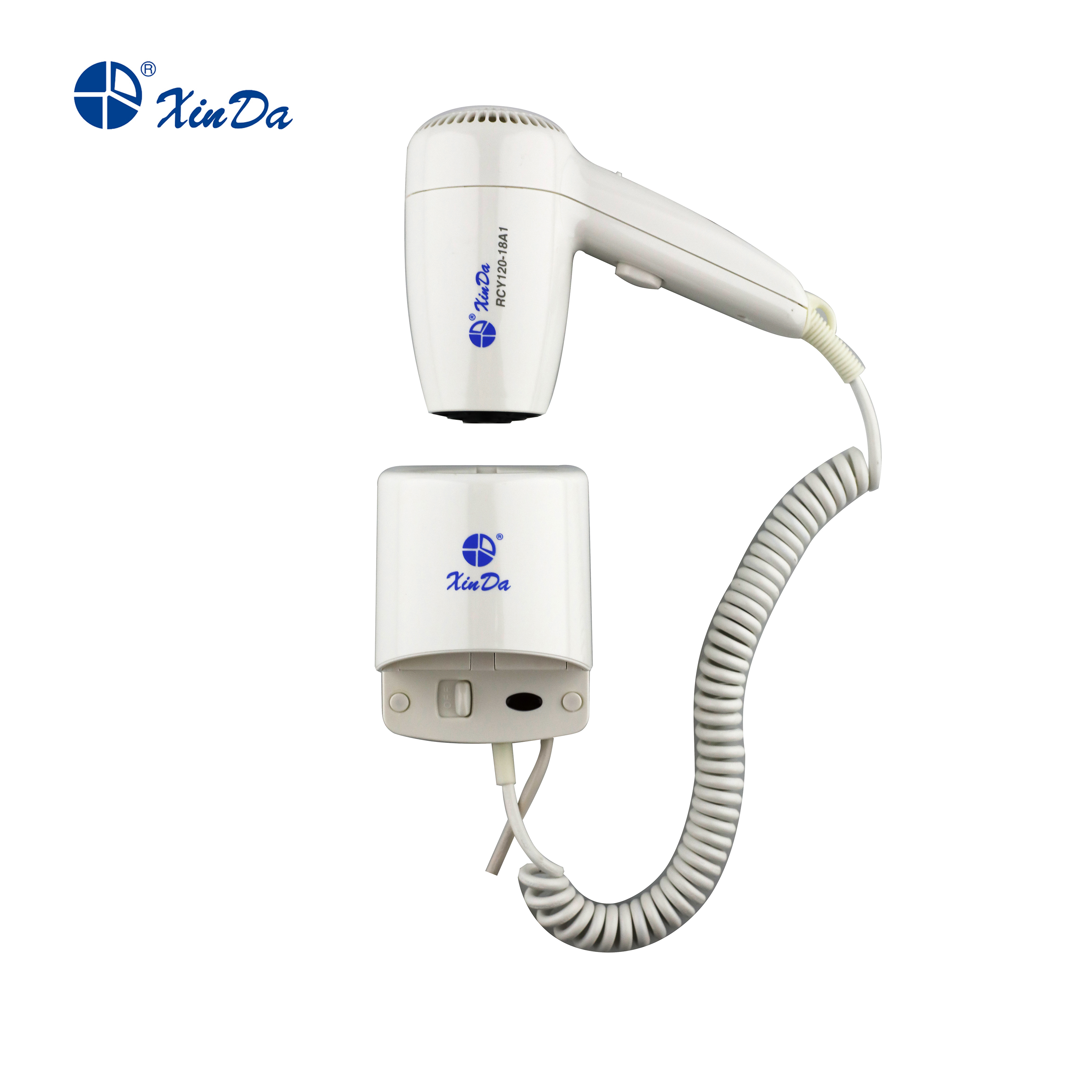 سشوار شارژی بی سیم سفید و حرفه ای XinDa RCY-120 18A، سشوار باتری دار ABD-1000